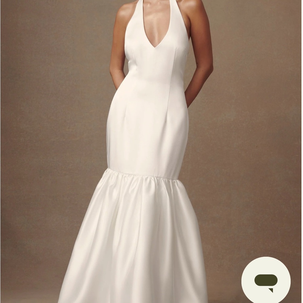 Elegant White Halter Dress
